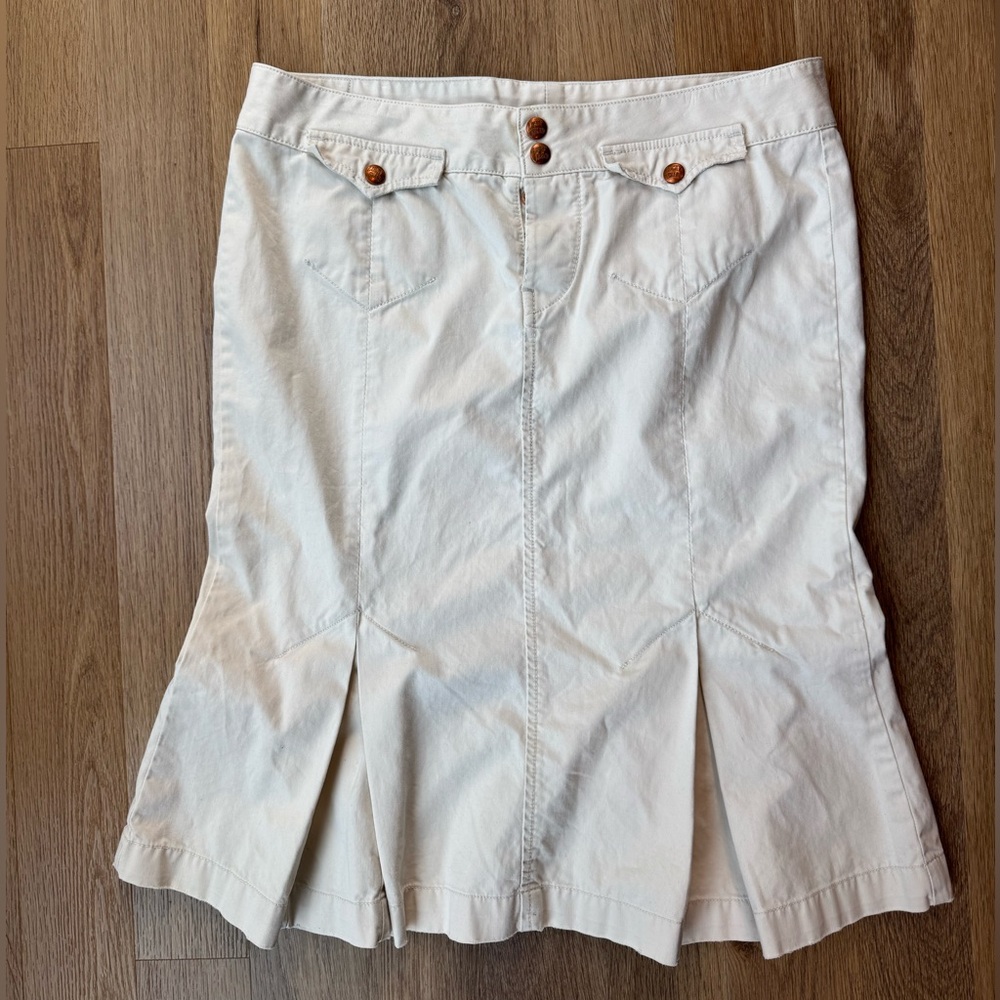 Vintage Lucky Brand Low Rise Cream Colored Skirt size 29